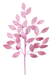 The H30 Pink Glossy Leaves Spray 86296PK features shimmery artificial pink leaves on slender pink stems, arranged against a plain white background.