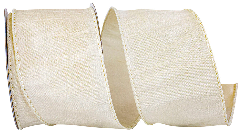 2.5" by 10 Yard Ivory Dupioni Supreme 92975w-810-40f