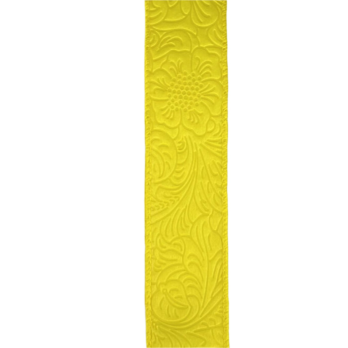 1.5"X10Y Daffodil    Flower Embossed Ribbon 984209-22