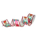 The 2.5" x 10' Pastel Nutcracker on Satin Ribbon (DCR5831) features vibrant nutcracker designs and red-edged detail, perfect for decorative use.