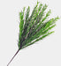 The Green Irish Yew Bush features slender, plastic leaves on 13 stems (20.5")—perfect as greenery filler for wreaths or crafts, and shown isolated on a white background. E66251165.