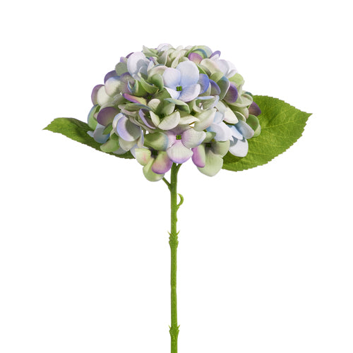 13" Green and Purple Real Touch Hydrangea Stem F4441780