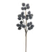 A single 21" Iced Blue Berry Pod Spray (F4506761) displays clusters of small, round, blue berries with a frosted finish from the Winterberry Collection, isolated on a white background.