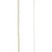 The 6 Pearl Bead Garland G4202387, featuring round, smooth plastic pearls evenly spaced along a 6-foot string, is shown beside a delicate chain on a plain white background.
