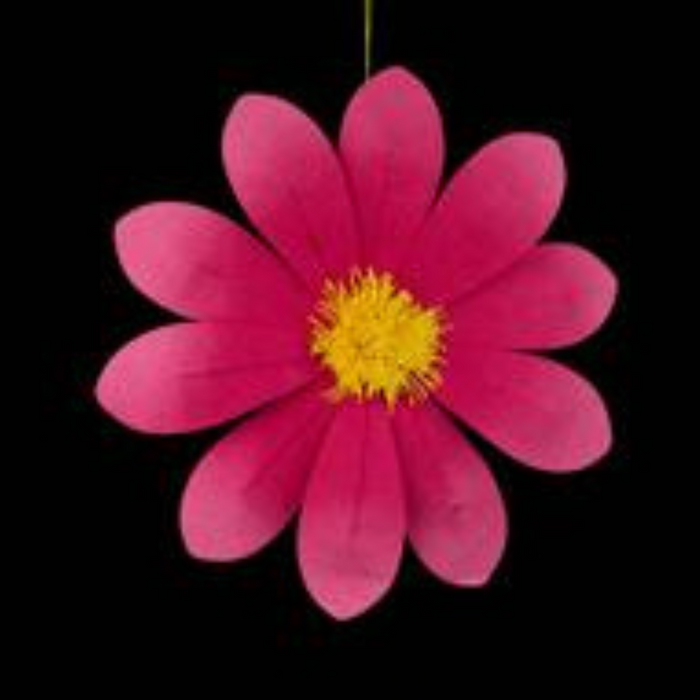 15.75"DIA 6 Asst Colors      Felt Flower     FJ519199