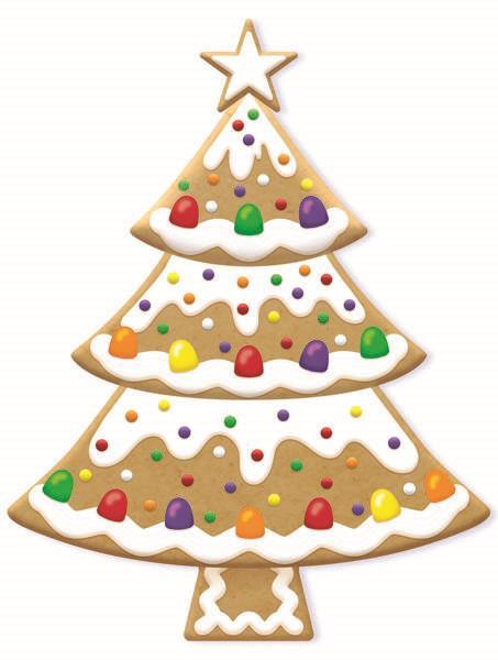 The 12.5 Tan White Red Green Purple and Yellow Metal Gingerbread Tree (MD1662H7) features a Christmas tree shape adorned with festive colors—a perfect holiday decoration to brighten your Christmas décor.