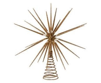 16" Starburst Tree Topper- Foldable Champagne and Gold MTX68315