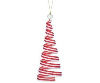 7"Stripe Peppermint Candy Tree Ornament Red And White MTX69661
