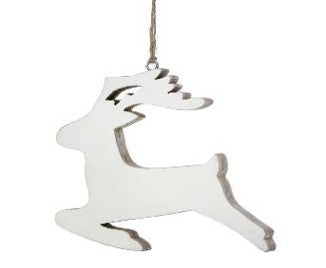 5.5" Wood Reindeer Ornament Natural MTX71020