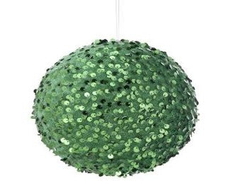 6" Sequin Ball Ornament   Green MTX72005