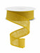 A 1.5X10Yd Yellow Jute Ribbon (RA172029) spool with a loose yellow length spirals downward against a plain white background.