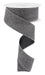 A spool of 1.5 X 10Yd Black Crystal Shine Ribbon (RGE199402) is partially unrolled, forming a spiral shape against a plain white background.