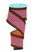 Add flair to gifts or crafts with the 2.5X10Yd Orange Purple Black Vertical Stripe with Polka Dot Edge Ribbon (RGF139820), featuring vibrant stripes and playful polka dot edges. Perfect for creative decorating projects!.
