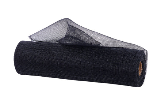 The 10.25X10Yd Black Fine Weave Mesh RY500002 features a net-like texture and is ideal for versatile applications.