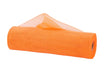 The Orange Fine Weave Mesh 10.25 Inches by 10 Yards RY500020 is partially unrolled on a white background, displaying its vibrant color and fine mesh texture.