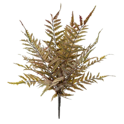 plastic autumn Fern Bush 85360-UV-AUTUMN with yellow and brown leave