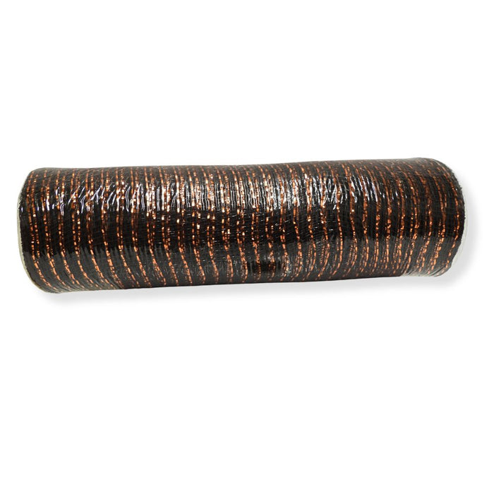 110 inch brown and copper metallic wreath mesh, 10-yard roll for wreath making, swags, garlands, fall, harvest, and rustic decorating.
