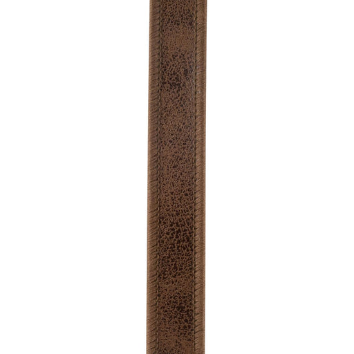 Brown leather-look two-sided wired ribbon with textured finish, 7/8 inch wide by 5 yards, SKU 94631W-092-05D.