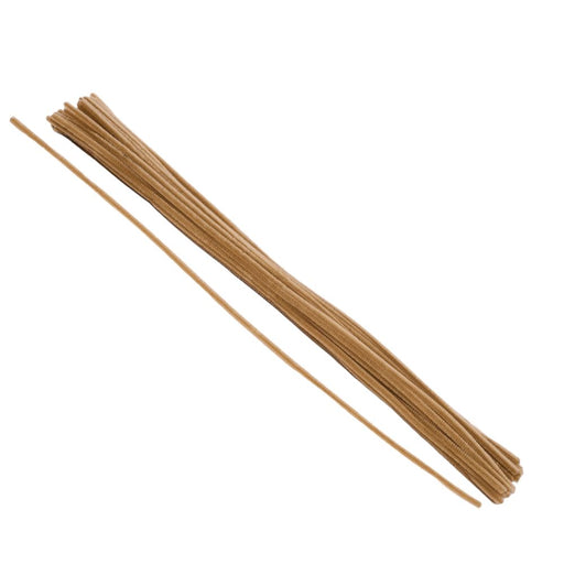 20L x 6mm Chenille Stems in Burlap (MA200231) Bag of 50
