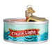 Add protein-packed whimsy to your tree with the Canned Tuna Old World Christmas Ornament 32616—a charming ornament shaped like a tuna can. It features a blue fish and waves on the label, a partially opened lid revealing pink “tuna” inside, and a gold pull tab adorned with a heart charm.