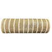 10" x 10 yards champagne heavy metallic mesh with snowball stripes. Great neutral for year-round wreath making.