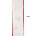 White wired Christmas ribbon with embroidered red, green and yellow Christmas lights and red wired edges, 2.5 inches x 5 yards, SKU 94558W-030-40D.
