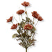 22-inch artificial brown cosmos bush with realistic brown blooms and greenery for wreaths, centerpieces, and floral arrangements.