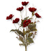 22-inch artificial red cosmos bush with realistic red blooms and mixed greenery for wreaths, centerpieces, floral arrangements, and home décor.