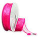 Fuchsia velvet and pink dupioni double-sided wired ribbon, 1 inch by 10 yards.