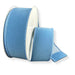 Dusty blue flat velvet wired ribbon with soft plush finish, 1.5 inches wide by 10 yards.