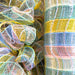Dusty rainbow checks flat poly deco mesh 10 inch x 10 yards for wreath making and DIY crafts SKU XB264810-02