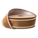 A spool of Wired Gingerbread Velvet Ribbon with White Backing, measuring 1.5 inches by 10 yards (SKU: 9726W-743-38E), is partially unrolled and resting on a white surface.