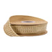 Roll of narrow gold sparkle wired ribbon with textured glittering finish and metallic gold backing, 1 inch wide, SKU 9862W-812-25E.