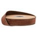 A roll of Heritage Brown Velvet with Brown Back Wired Ribbon (1 Inch x 10 Yards | 7005W-870-25E), partially unrolled with its soft, textured surface and cardboard core visible—perfect for fall decorating or pairing with brown adhesive-backed hook and loop fastener tape for creative projects.