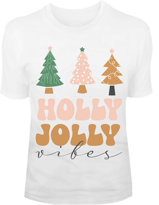 Holly Jolly Vibes Christmas T-Shirt or Sweatshirt TS-013