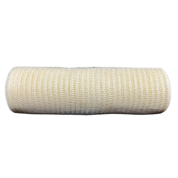 10 inch ivory Breeze wreath mesh, 10-yard roll for wreath making, swags, garlands, wedding décor, Christmas, and everyday decorating.