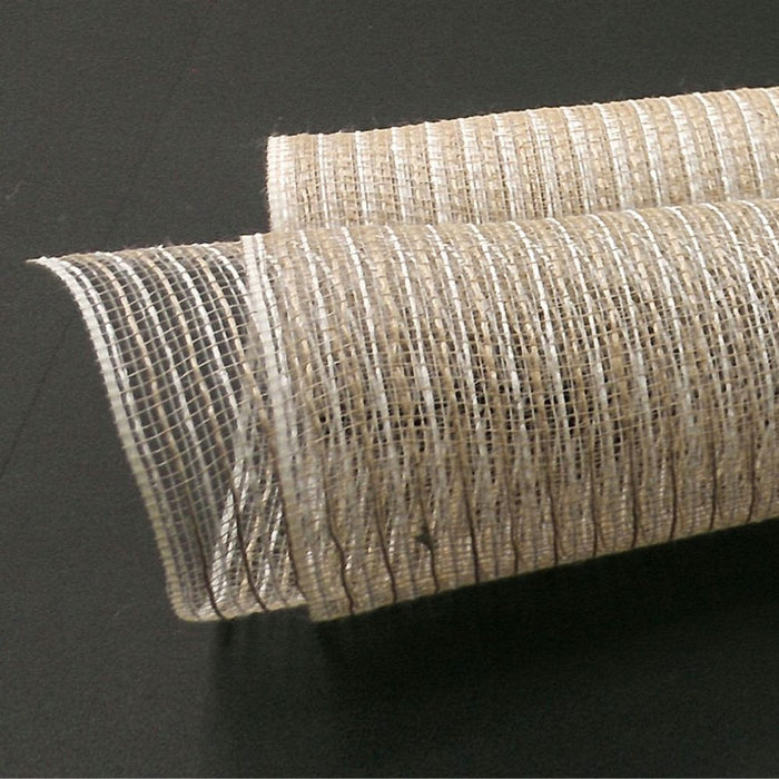 10" x 10. yard ivory burlap mesh. Ideal neutral mesh for wreath making, year-round color. Available in many other colors.