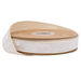 A spool of Heritage Ivory Velvet with Ivory Back Wired Ribbon (1 Inch x 10 Yards | 7005W-028-25E) is coiled neatly, with a length of the luxurious ivory velvet ribbon unrolled and draped elegantly over the spool, set against a white background. The wired edge makes this ribbon perfect for adding a sophisticated touch to your Christmas decor.