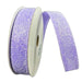 7/8 inch by 10 yards, lavender candy glittered satin ribbon, wired edge