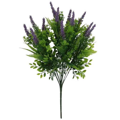 22" Lavender Mixed Greenery Bush, green, lavender, made of plastic, 85611-LV
