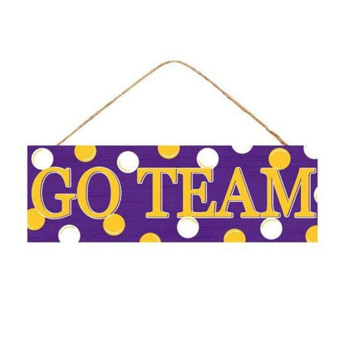 Purple Yellow Louisiana or Go Team Assorted Wall Hanging AP807899