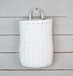 23" by 8" White Washed Big Belly Woven Wall Basket M10522IEI