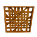 The 16 Brown Wash Woven Frame Square M10557 is a square wooden basket tray with interwoven strips and a raised edge, shown from above on a white background.