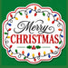 Merry Christmas old fashioned lights green metal wreath sign with colorful Christmas bulbs and holly, TTE-591.