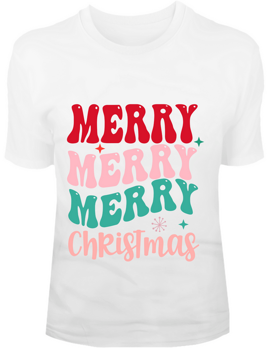 Merry Merry Merry Christmas T-Shirt or Sweatshirt TS-009