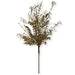 The 24" Mixed Christmas Spray Gold 63526-Gold features glittered foliage with gold and silver metallic leaves, accented by gold berries and delicate branches, all arranged in a festive and elegant style against a white background.