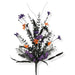 24-inch purple mixed Halloween spray with purple berry clusters, purple and orange flowers, black foliage, and twig accents.