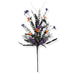 24-inch purple mixed Halloween spray with purple berry clusters, purple and orange flowers, black foliage, and twig accents.