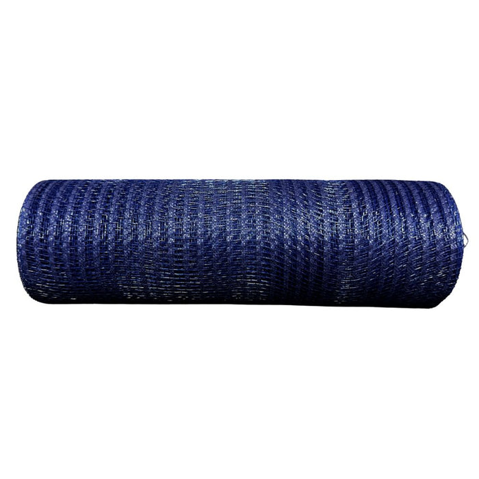 10 inch navy Breeze wreath mesh, 10-yard roll for wreath making, swags, garlands, patriotic, nautical, Christmas, and seasonal decorating.
