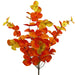 Orange eucalyptus fall bush with rust and golden leaves, 8 stems, 21 inches.